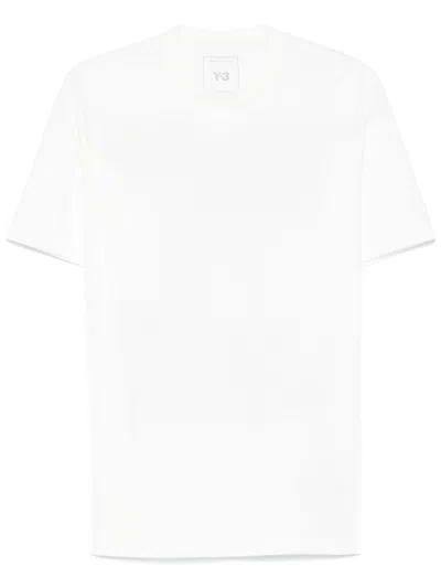Y-3 Adidas White Crew-neck Cotton Short-sleeve T-shirt