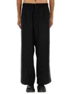 Y-3 Logo Flannel Pants In Black