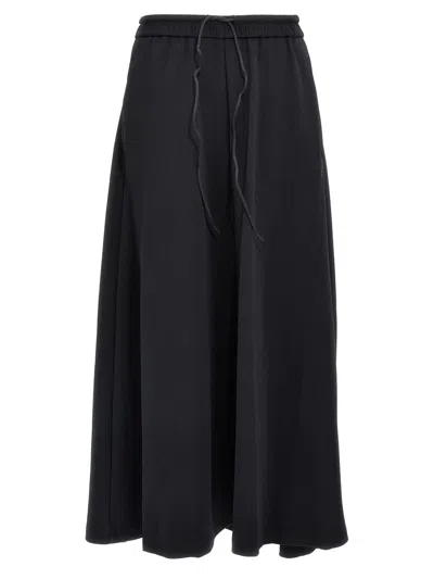 Y-3 3-stripes Skirt With Drawstring And Elastic Waistband In Black