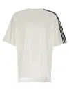 Y-3 Adidas ' 3-stripes' T-shirt In White