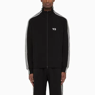 Y-3 Black And White Track Sweater With Logo