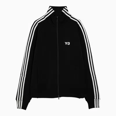 Y-3 Adidas  And White Track Sweater With Logo In Black