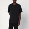 Y-3 Adidas Back Print Short Sleeved Cotton T-shirt Clothing In Black