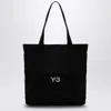 Y-3 Adidas Y 3 Black Cotton Tote Bag With Logo In Black