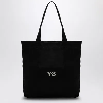 Y-3 Black Cotton Tote Bag With Logo