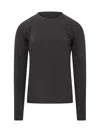 Y-3 Fitted Black Long-sleeve T-shirt With Crew Neckline In Black