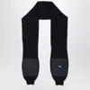 Y-3 Adidas Y 3 Black Wool And Nylon Scarf With Sleeves
