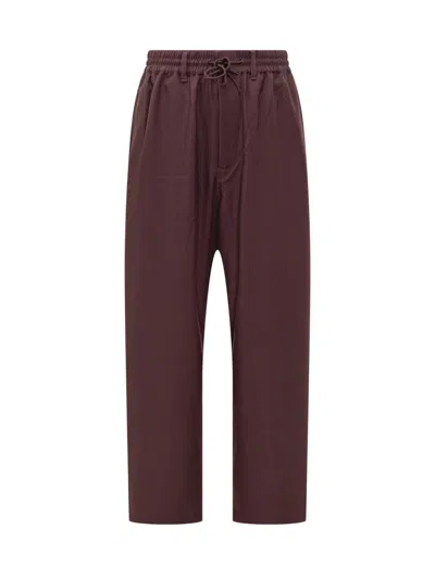 Y-3 Adidas  Bordeaux Trousers With Drawstring In Purple
