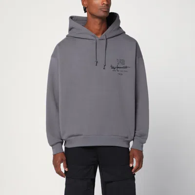 Y-3 Adidas Y 3 Grey Hoodie In Gray