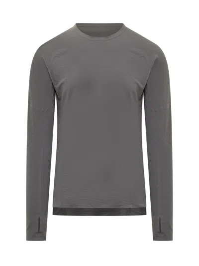 Y-3 Adidas  Long Sleeve Technical Jersey In Gray