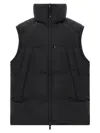 Y-3 Adidas Black Zippered Padded Vest  In Black