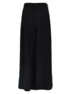 Y-3 Wide Leg Twill Pants With Drawstring Detail