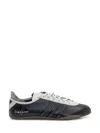 Y-3 Debossed Leather Tokyo Sneakers With Lace-up Closure In Black