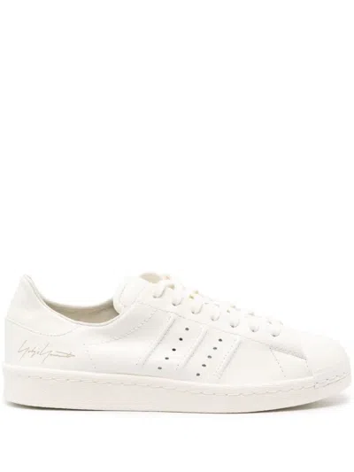Y-3 Man Sneakers Off White Size 8.5 Leather, Rubber