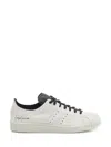 Y-3 Premium Leather Sneakers With Rubber Shell Toe In White
