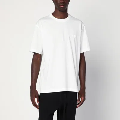 Y-3 Adidas  White Cotton T-shirt With Logo