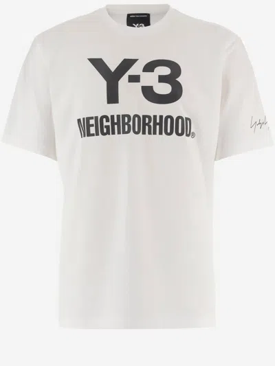 Y-3 X Neighborhood X Dainese Logo Printed Crewneck T-shirt In White