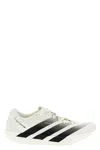 Y-3 White Black Adios 9 Mesh Elasticized Rubber-sole Sneakers In White