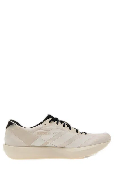 Y-3 Adizero Adios 9 Low Sneakers In Neutrals/grey