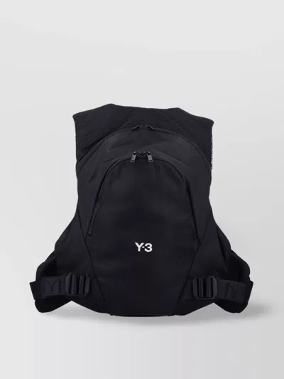 Y-3 Adjustable Strap Front Zip Mesh Backpack