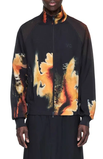 Y-3 Allover Print 3-stripes Track Jacket In Multi