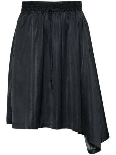 Y-3 Logo-print Striped Skirt In Black