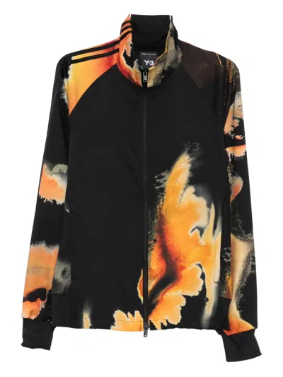 Y-3 Aop Abstract-print Zip-up Jacket In Multi