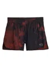 Y-3 Aop Tie-dye Pattern Running Shorts In Multi