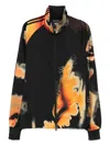 Y-3 Abstract Pattern Sweatshirt With Zip Fastening And Ribbed Edges In Multi