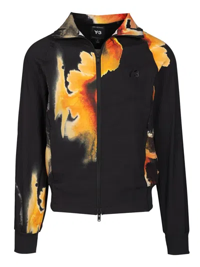 Y-3 Aop Track Top 3-stripes Sweatshirts Multicolor In Black