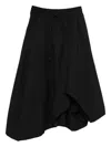 Y-3 Asymmetric-hem Midi Skirt In Black