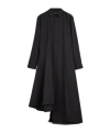 Y-3 Asymmetrical Hem Cotton Blend Chemisier Dress In Black