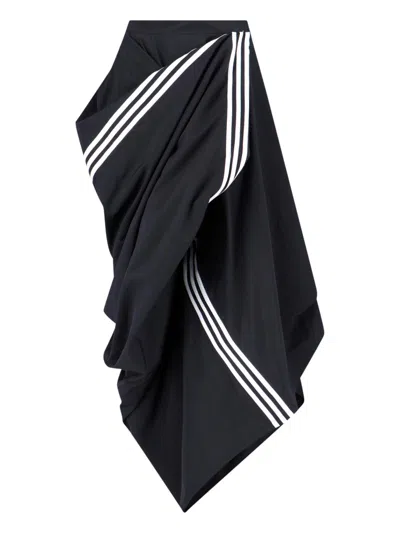 Y-3 ASYMMETRICAL SKIRT "3-STRIPES"