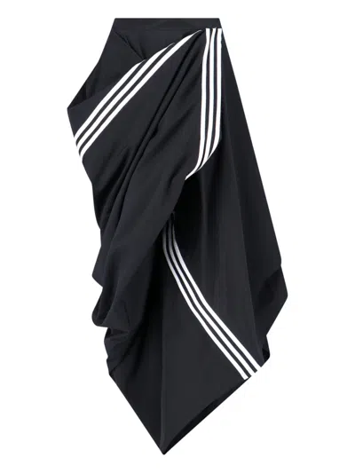 Y-3 ASYMMETRICAL SKIRT 3-STRIPES