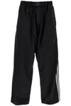 Y-3 3-stripe Drawstring Track Pants In Black