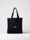 Y-3 Adidas Y 3 Black Cotton Tote Bag With Logo In Black