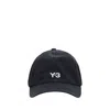Y-3 Embroidered-logo Cotton Baseball Cap In Black