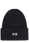 Y-3 Knitted Cap With Logo In Black