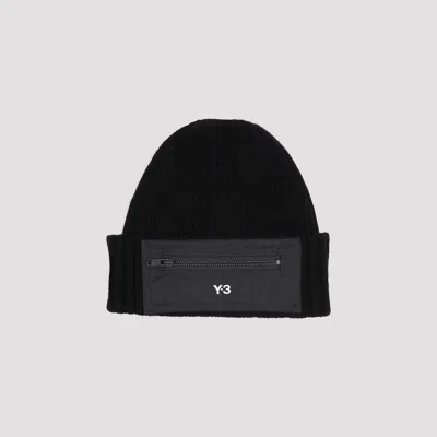 Y-3 BEANIE RIBBED KNIT BEANIE