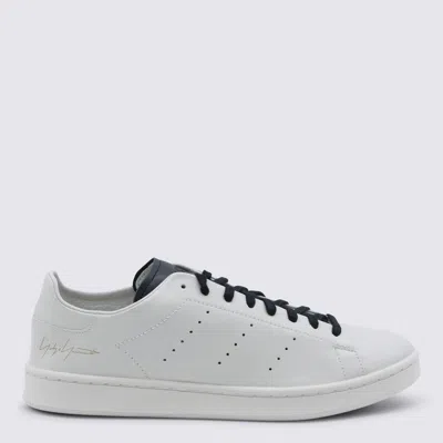 Y-3 Beige Leather Stan Smith Sneakers In Silver