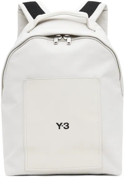 Y-3 Beige Lux Backpack In Talc