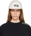 Y-3 Beige Running Cap In Talc