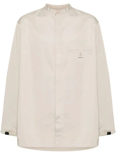 Y-3 Beige Twill Shirt In White