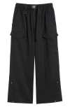 Y-3 Belted Washed Twill Pants In Black