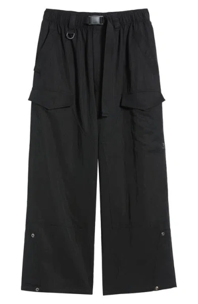 Y-3 Belted Washed Twill Pants In Black