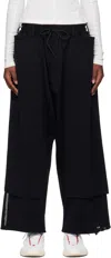 Y-3 Black 3-stripes Openhem Tp Track Pants In Black
