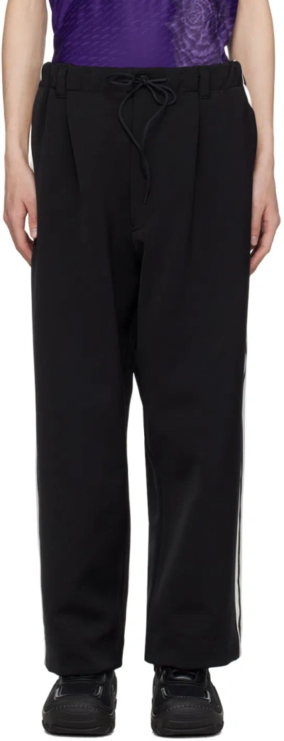 Y-3 Black 3 Stripes Sweatpants In Black/off White