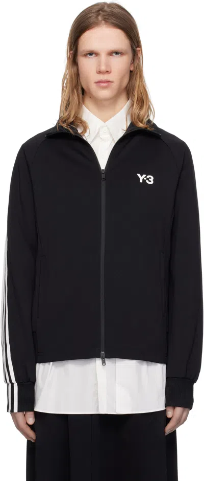 Y-3 BLACK 3-STRIPES TRACK JACKET