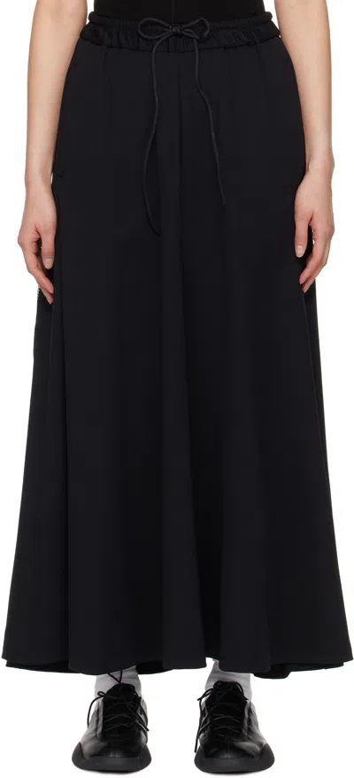 Y-3 Black 3-stripes Track Maxi Skirt