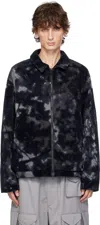 Y-3 BLACK ALLOVER PRINT NYLON LINER JACKET